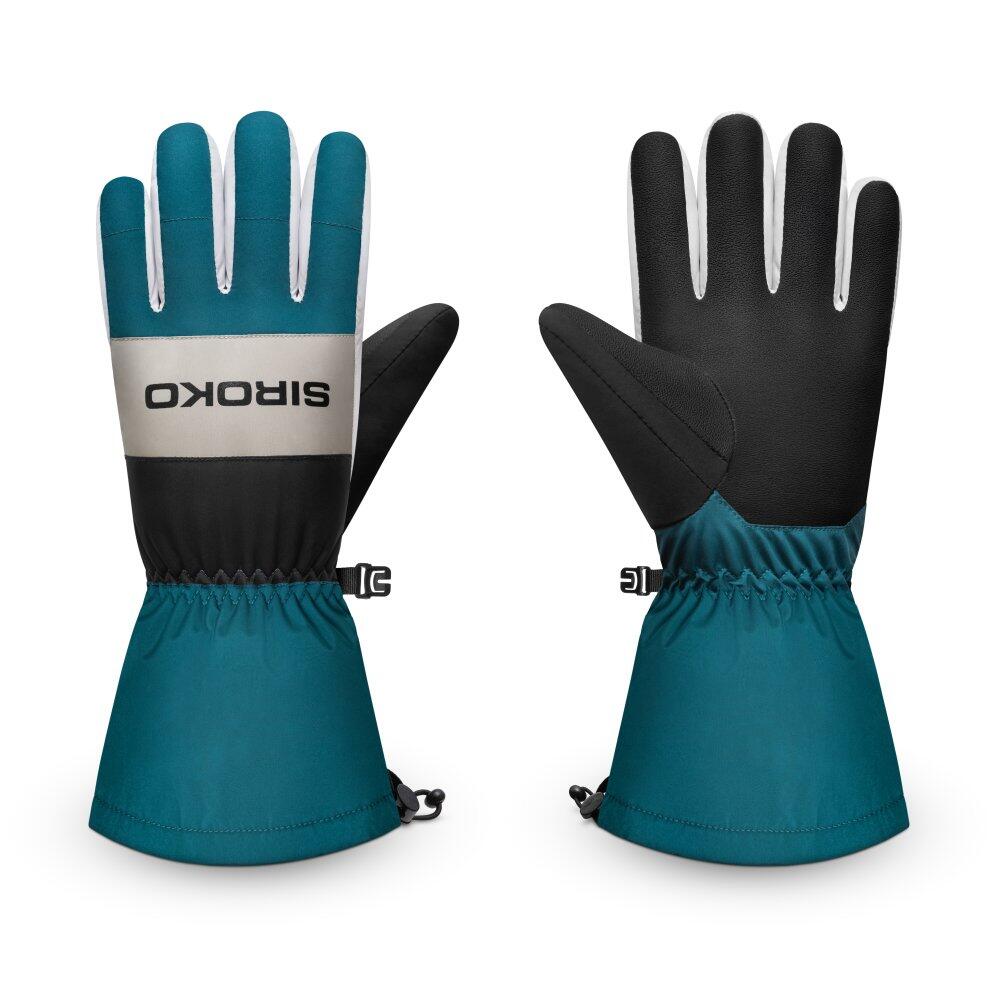 Men & Women Winter sports Ski winter gloves MISTY Green Ducky Blue 3/7