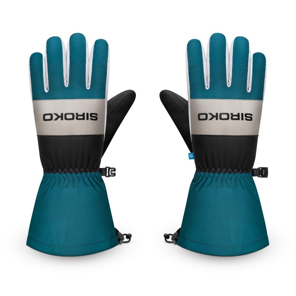 Men & Women Winter sports Ski winter gloves MISTY Green Ducky Blue