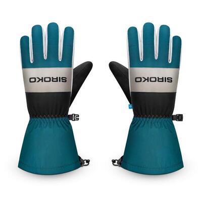 Heren en dames wintersport ski winterhandschoenen misty green ducky blauw