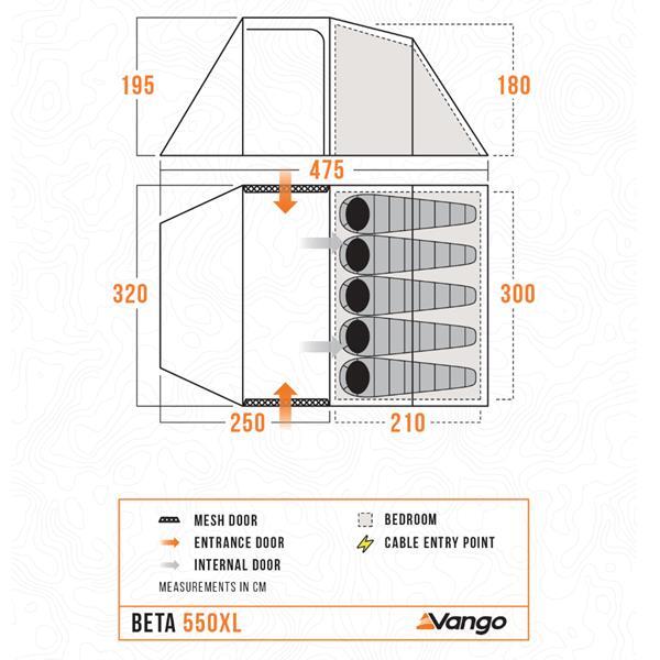 Namiot 5 osobowy Vango Beta 550 XL 6/7