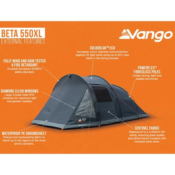 Namiot 5 osobowy Vango Beta 550 XL 4/7