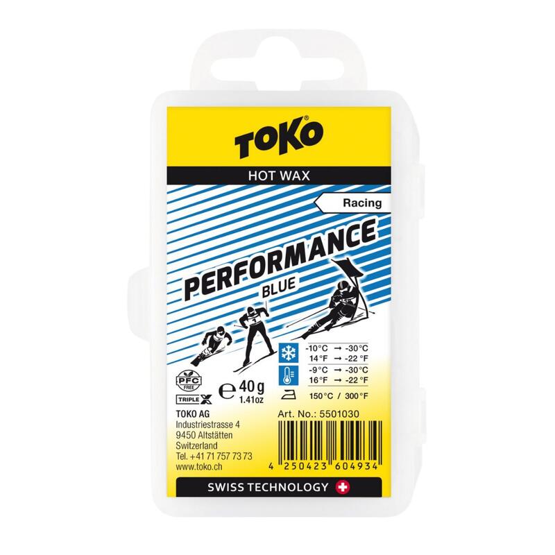 Skluzný vosk Performance modrý 40g