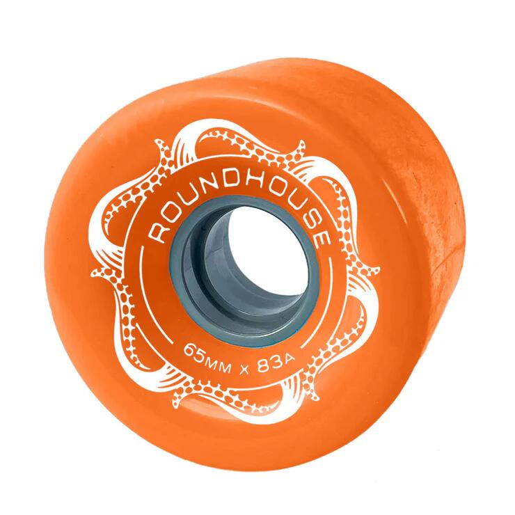 Skateboard-Räder - Roundhouse Slick - 65mm/83a - Orange Glo - Carver 2/2