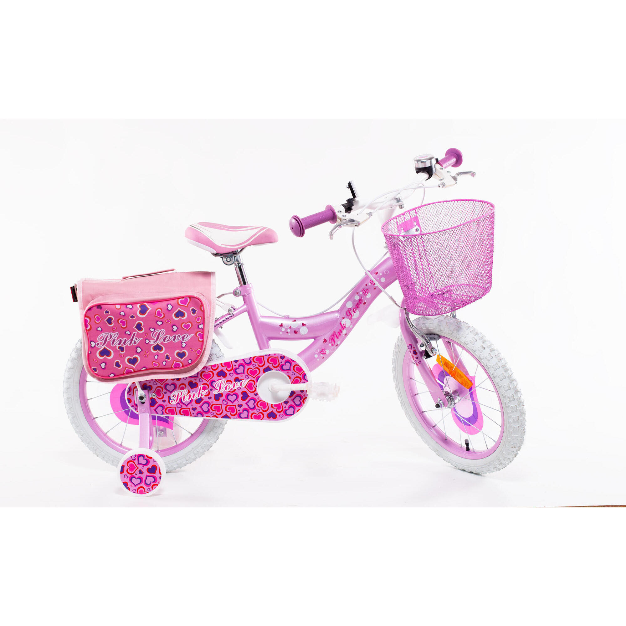 SCH Pink Love 16” rower dziewczęcy z akcesoriami