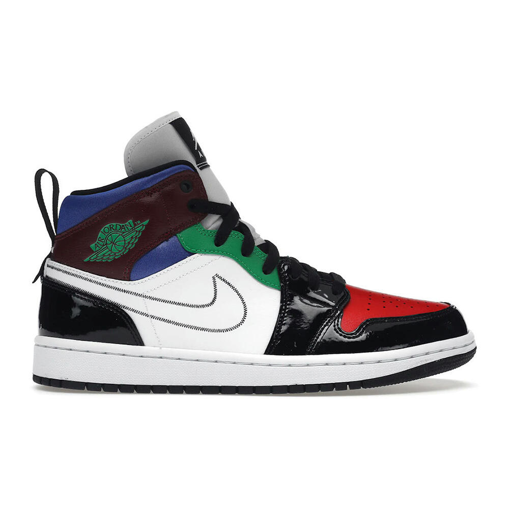 Jordan - Air Jordan 1 Mid Se Black White Multi-color - Baskets - Noir - 43 - Decathlon