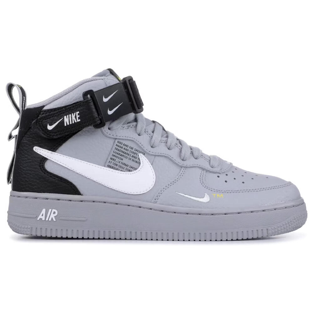 Nike - Nike Air Force 1 Mid Lv8 Overbrand - Baskets - Gris - 36 - Decathlon