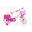 Bicicletă pentru fete SCH Pink Love 16” cu accesorii