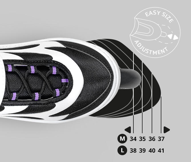 Verstellbare Fitness Inline-skates Movino Cruzer Two (Neochrom) M