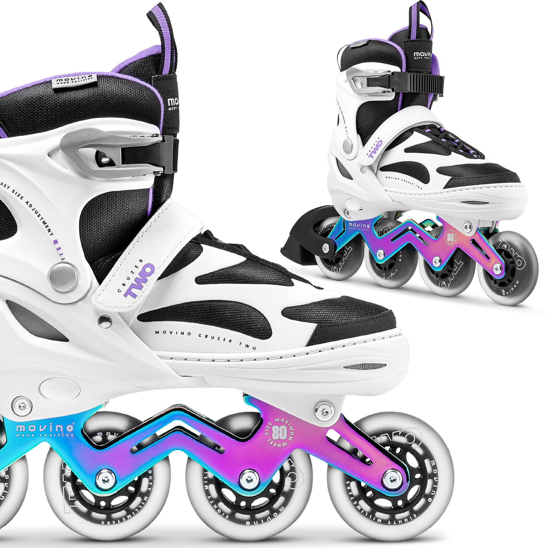MOVINO Verstellbare Fitness  Inline-skates Movino Cruzer Two (Neochrom)