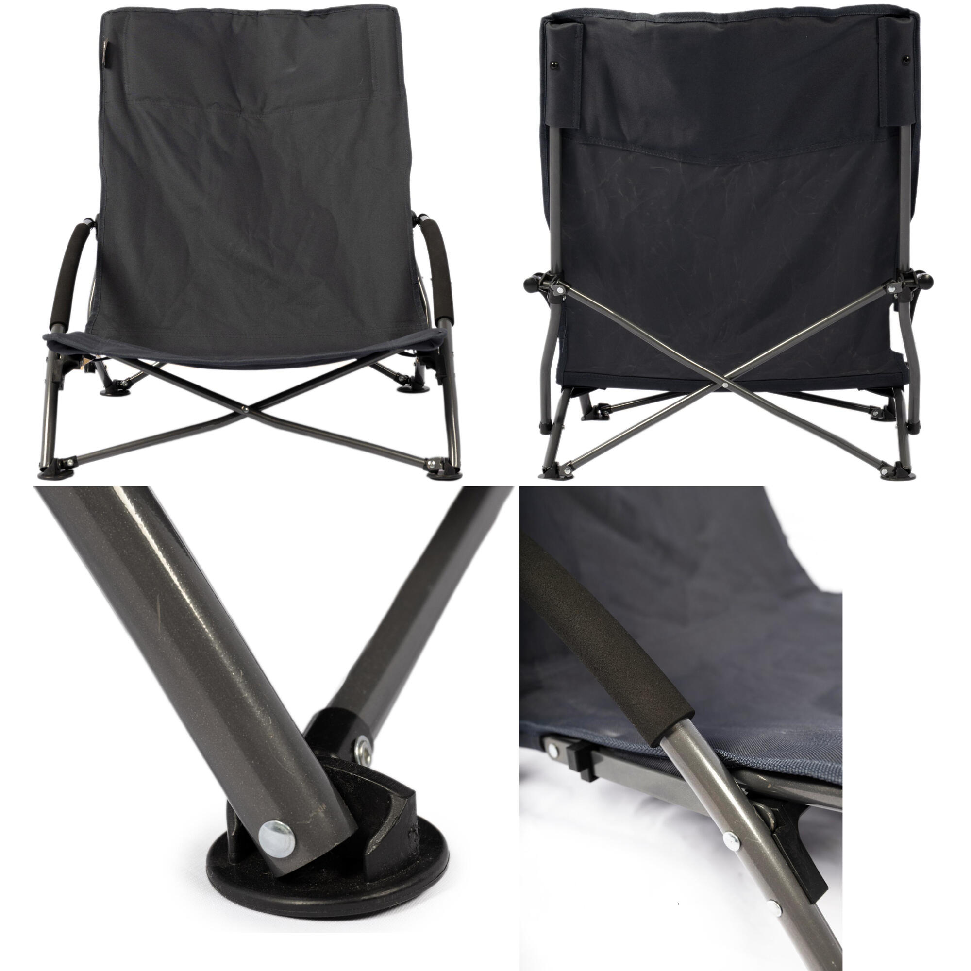 Vango Dune Hard Armed Chair - Granite GREY 2/4