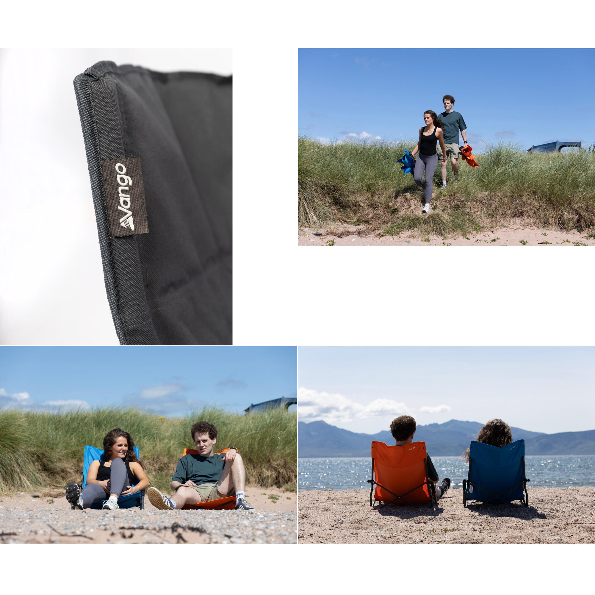 Vango Dune Hard Armed Chair - Granite GREY 3/4