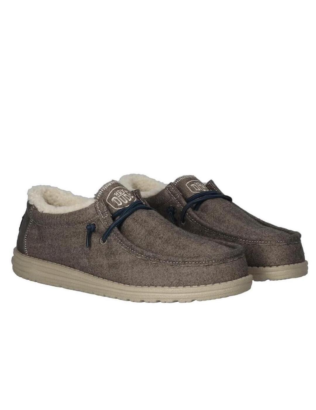 Zapatillas para Hombre Hey dude Wally herringbone Marrón 2/3