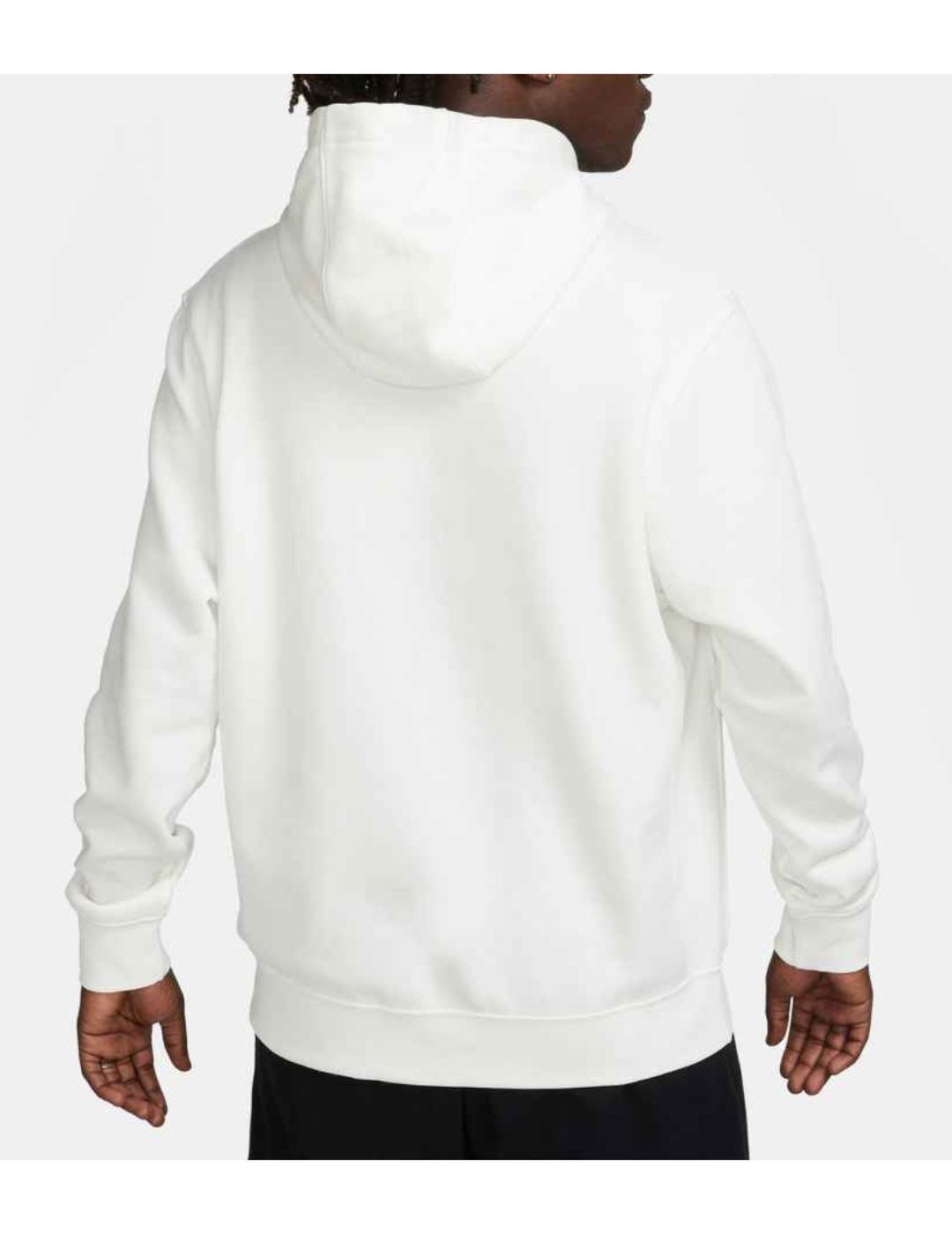 Sudaderas jerseys polares para Hombre Nike moda Club fleece hoodie Blanco 2/3
