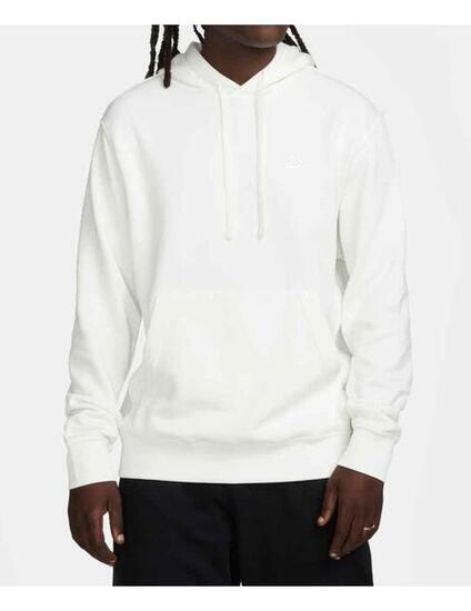 Sudaderas jerseys polares para Hombre Nike moda Club fleece hoodie Blanco