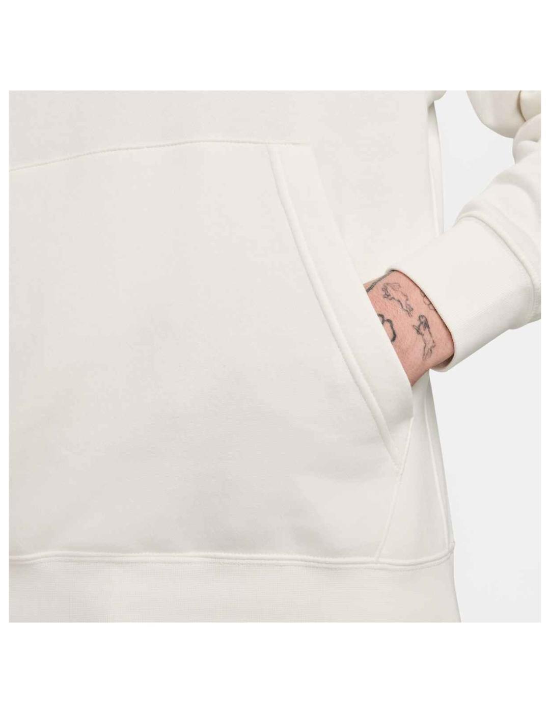 Sudaderas jerseys polares para Hombre Nike moda Club fleece hoodie Blanco 3/3