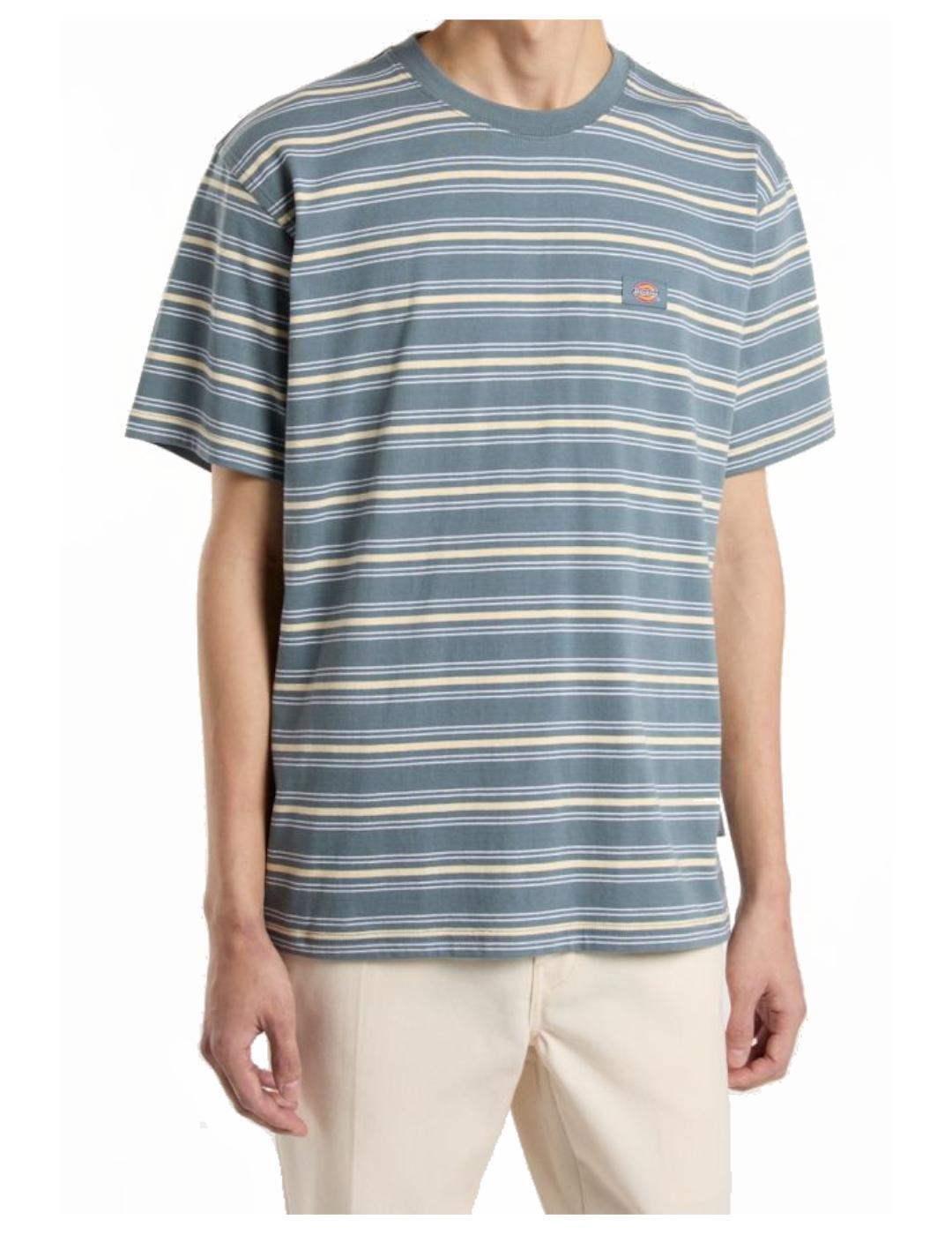 T-shirt pour homme Dickies Lewistown Bleu 1/4