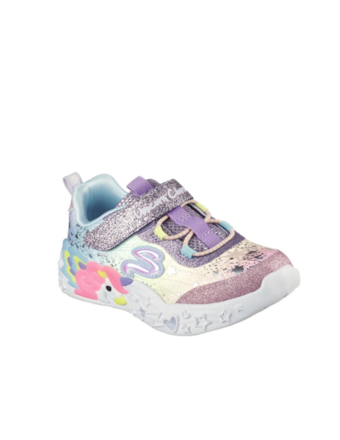 Chaussures pour fille Skechers baby lights unicorn Multicolore 3/4