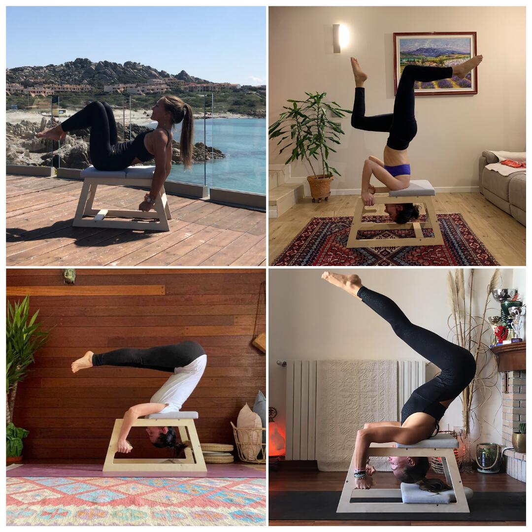 Banco de ioga e fitness para inversões sirsasana - Nap Transparente 5/6