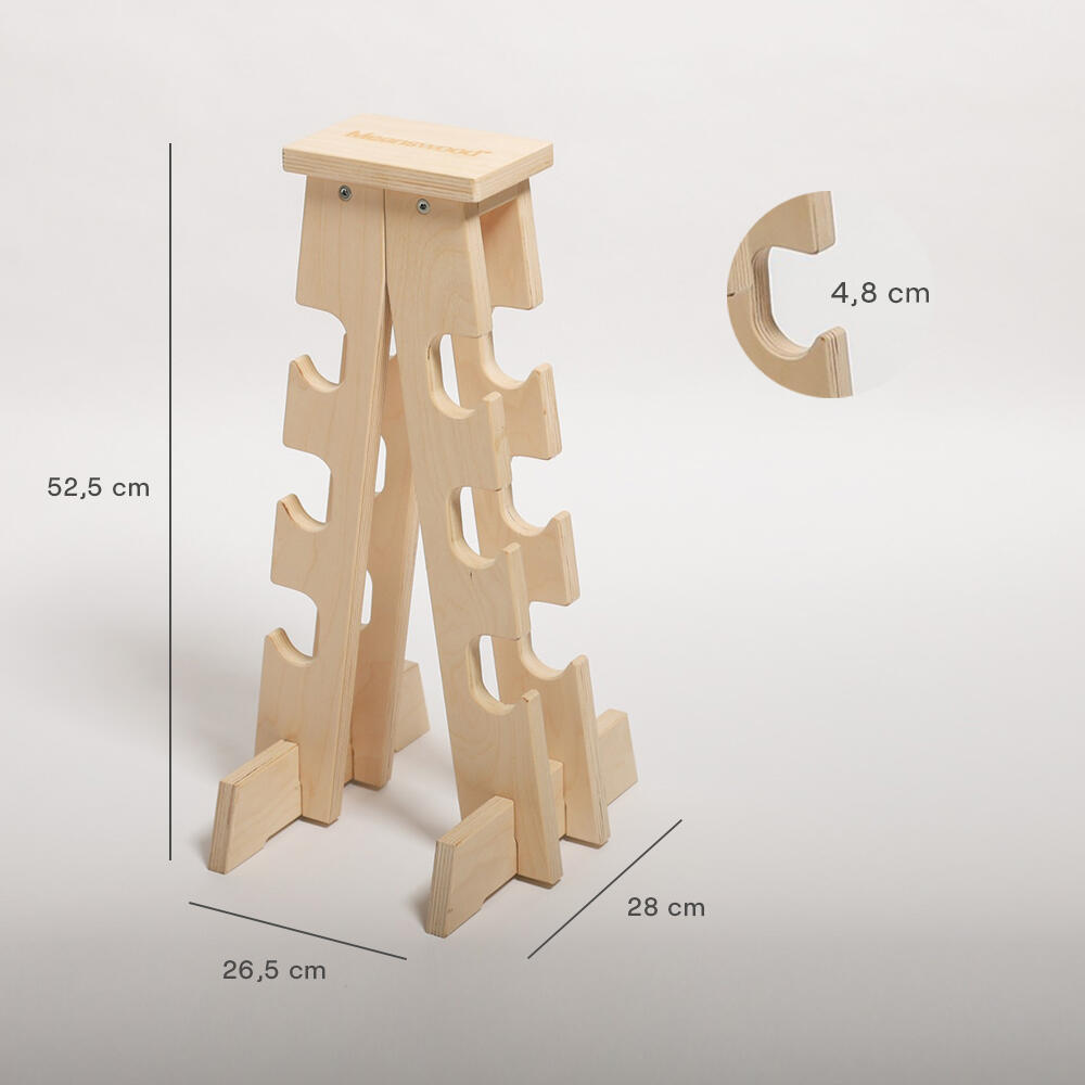 Soporte de manillar para 6 pesas - Stone 3/6