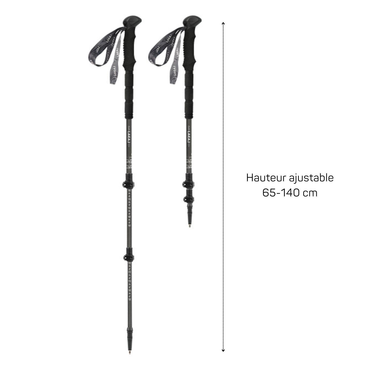 Wandelstokken (set van 2) opvouwbaar van koolstofvezel -Met licht 3/3