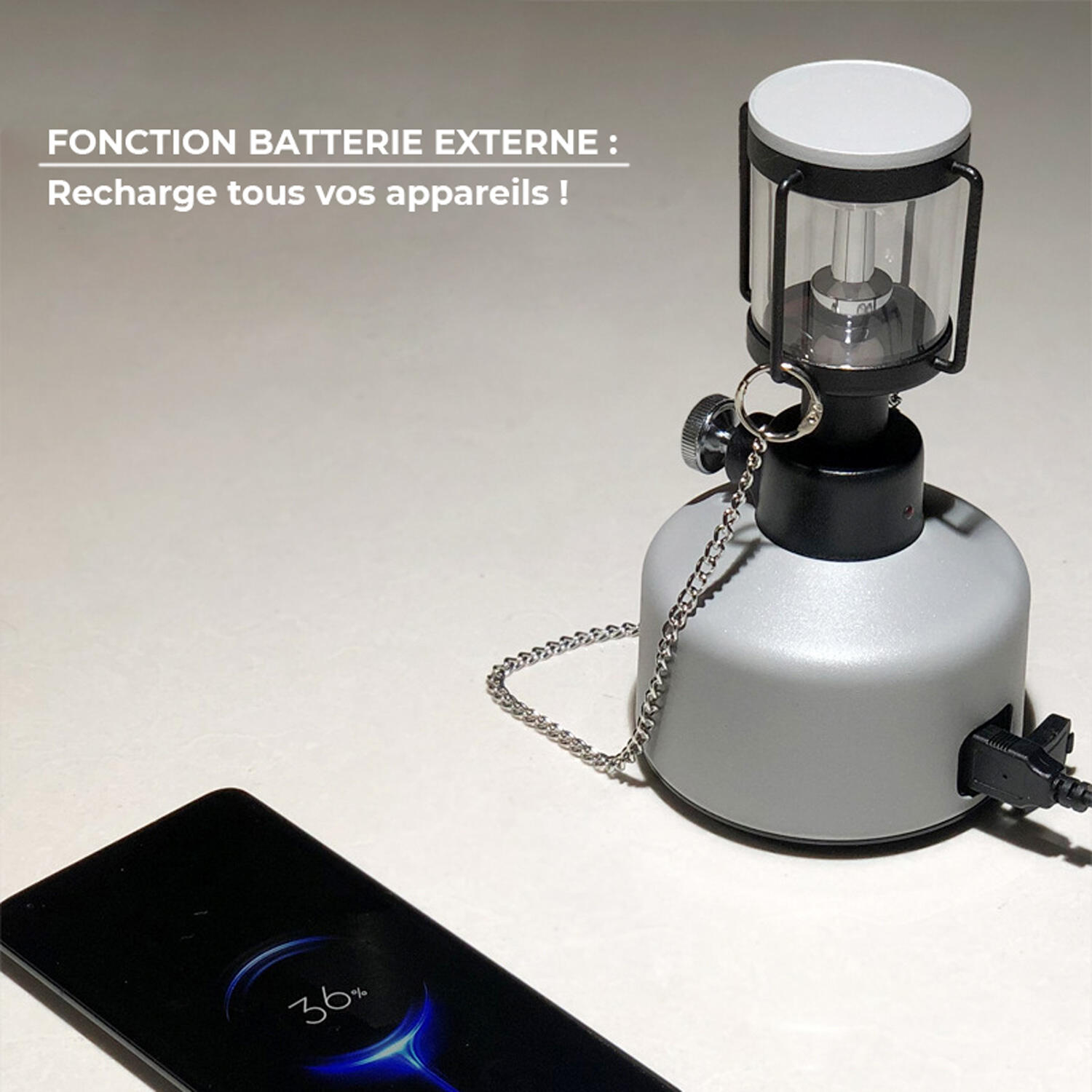 Lanterne à LED sans fil, autonomie 100h - MISTRAL 6/8