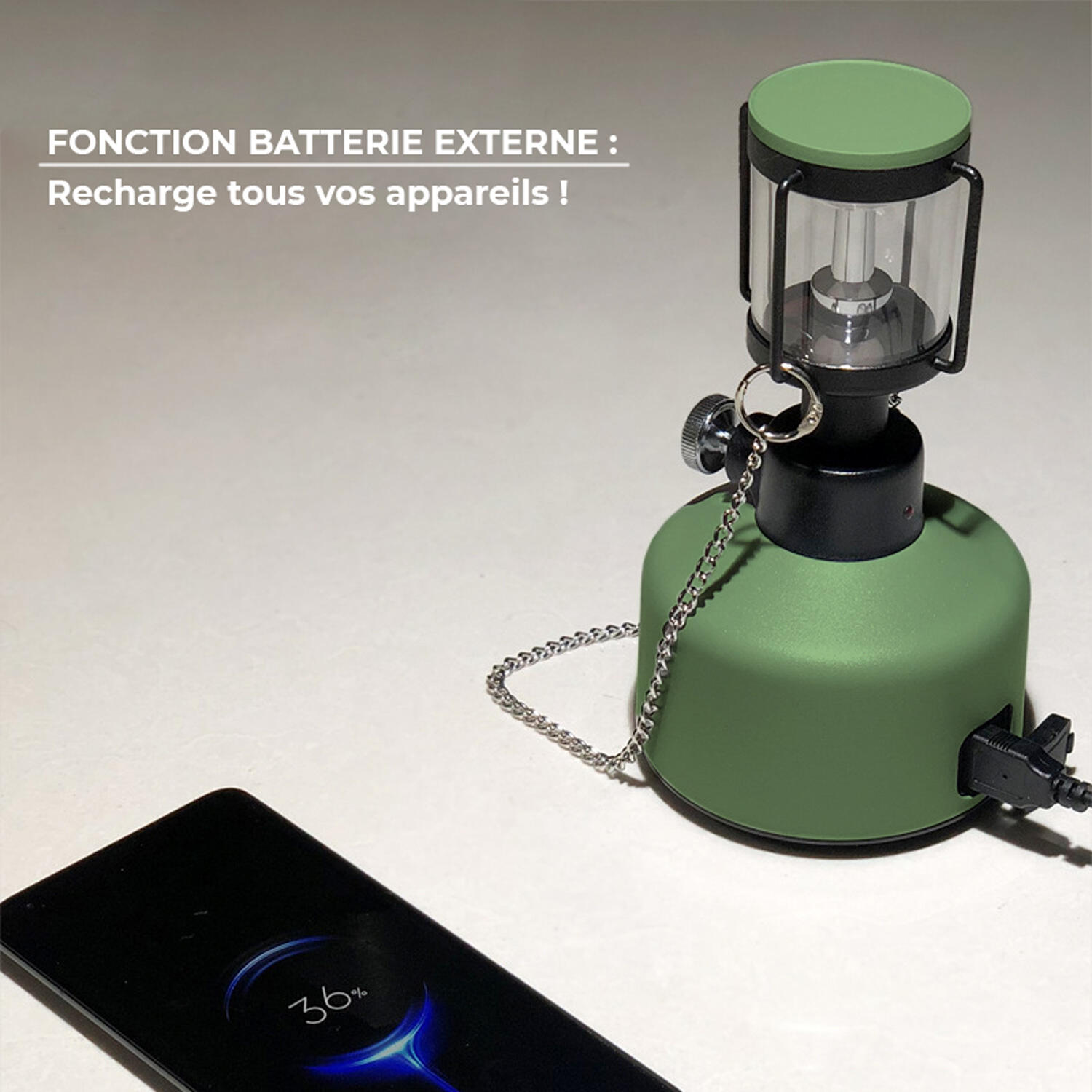Lanterne à LED sans fil, autonomie 100h - MISTRAL 6/8