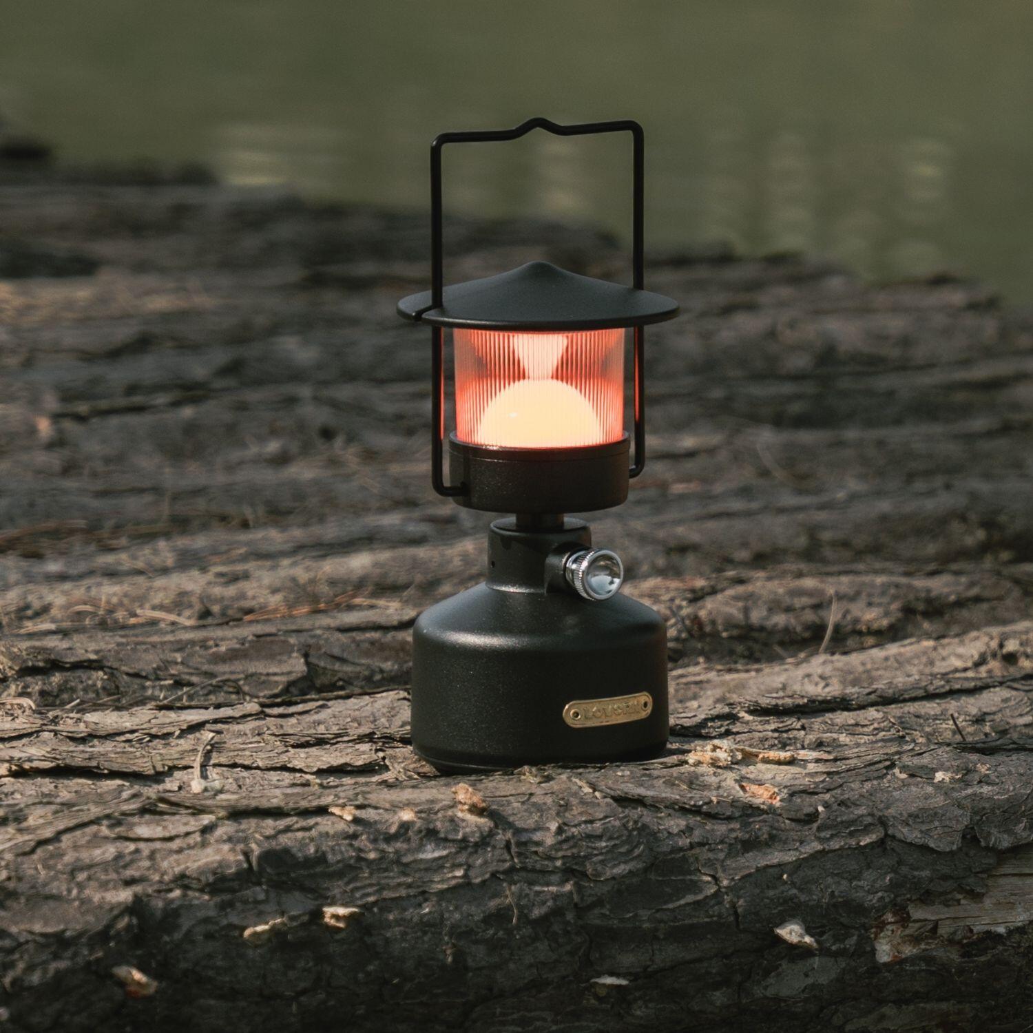 Thorfire Lanterne de camping LED à manivelle rechargeable par USB - Mini lampe de poche pliable - Lampe de poche d'urgence pour tente de camping, randonnée, jardin, terrasse - CL01
