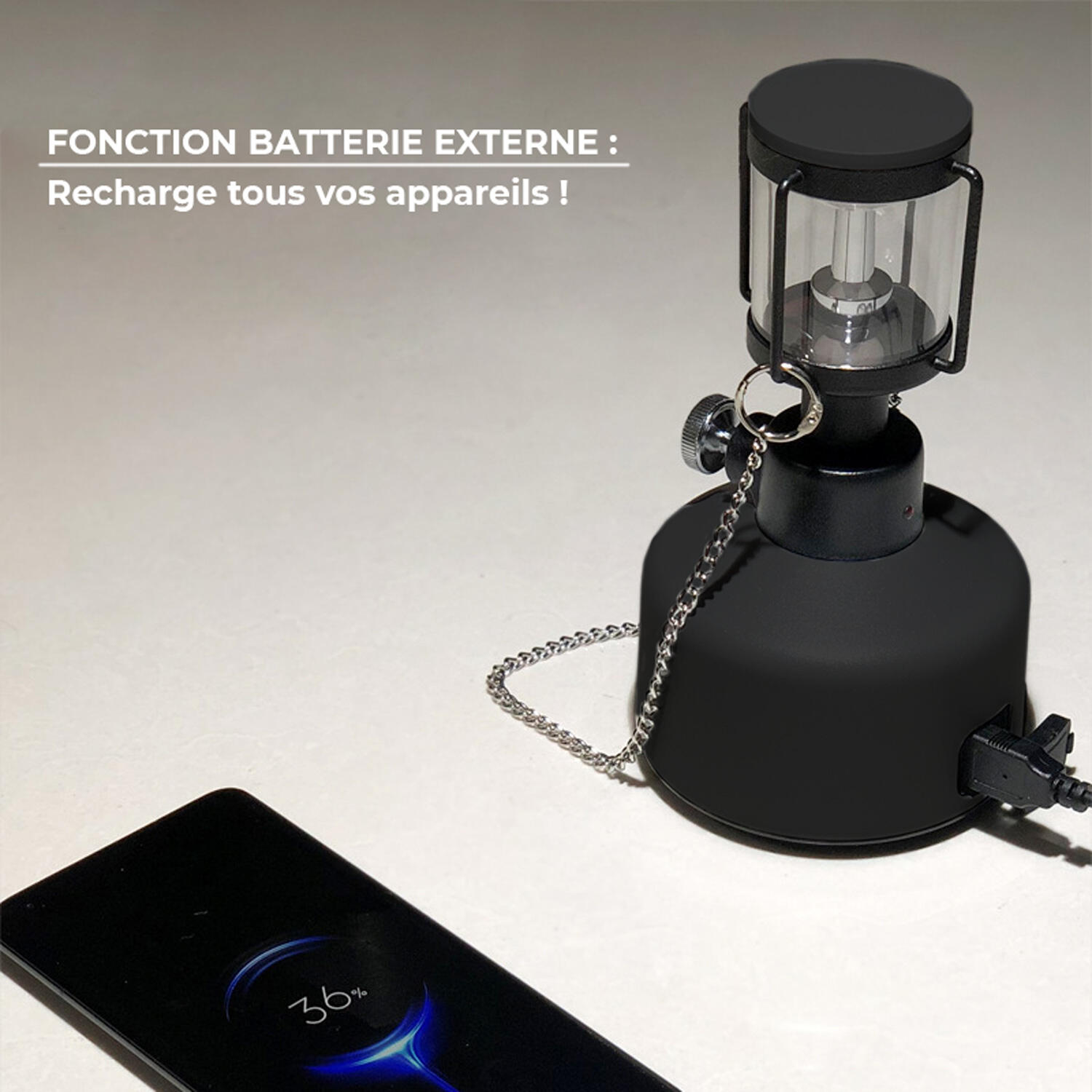 Lanterne à LED sans fil, autonomie 100h - MISTRAL 6/8