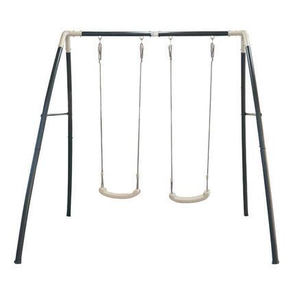 Schommel met Metalen Frame, Antraciet/Crème