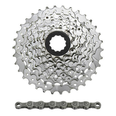Cassette met ketting sunrace m96 11-34 shimano nickel