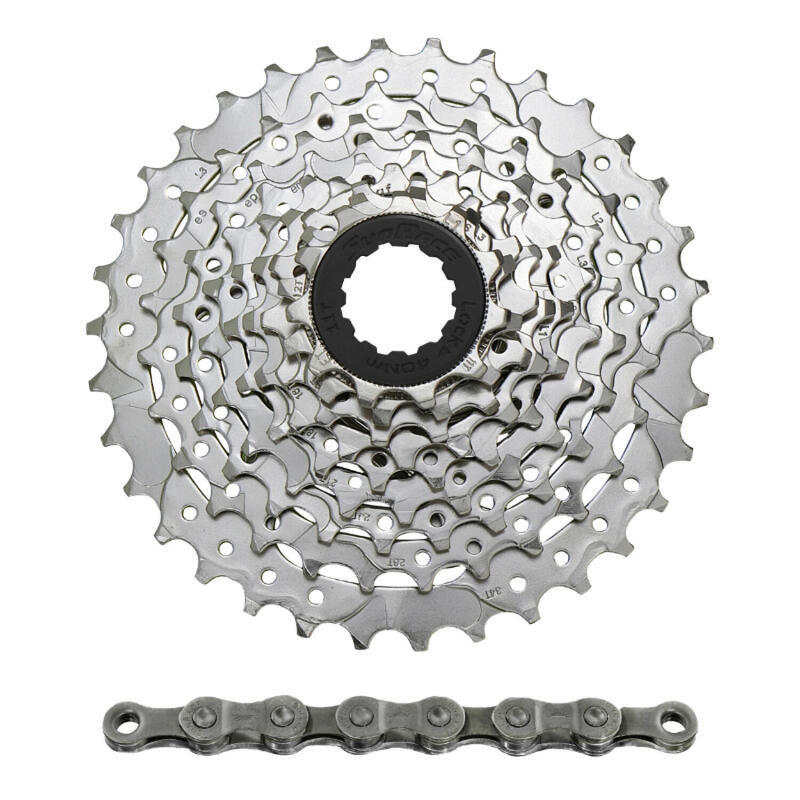 Cassette avec chaîne Sunrace M96 11-34 Shimano Nickel