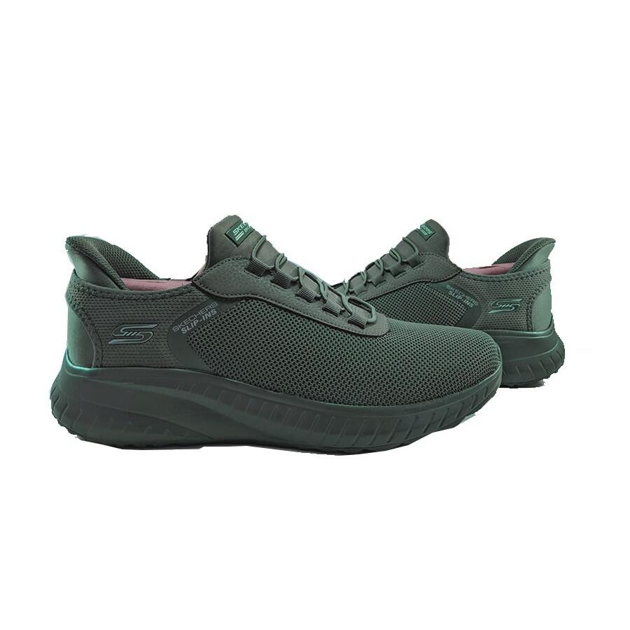 Zapatilla Hombre Skechers Bobs Squad Chaos Verde 4/4