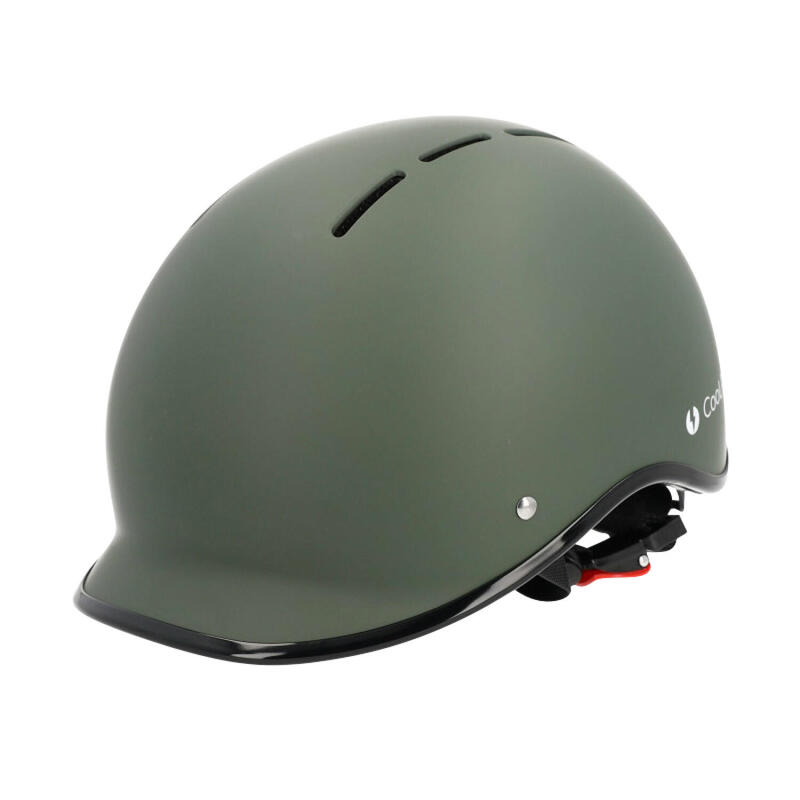 Casque vélo adulte 55-58 cm Multisport Kaki avec visère intégrée