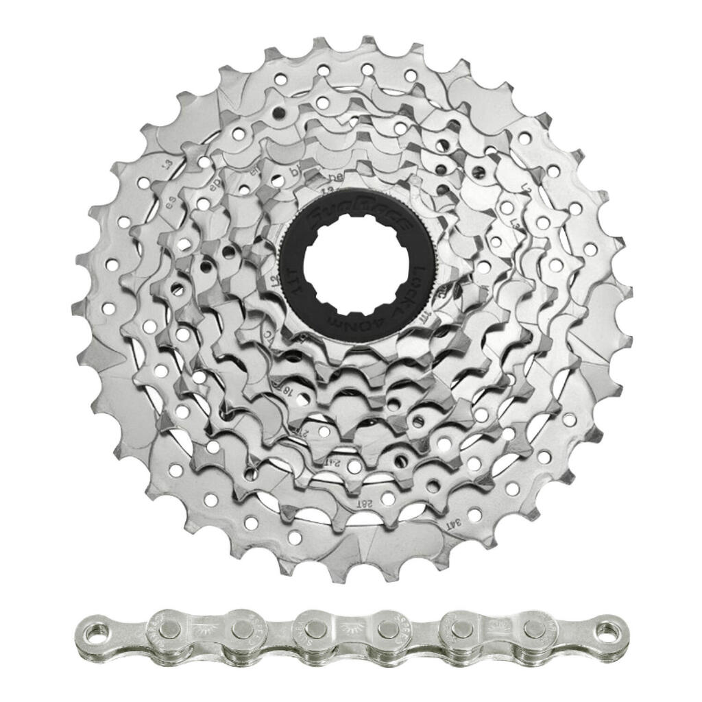 Cassette with chain Sunrace M66 11-32 Shimano-Sram Nickel