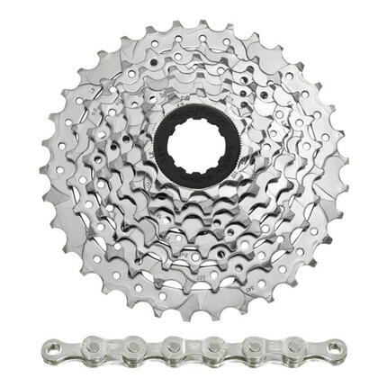 Cassette avec chaîne Sunrace M66 11-32 Shimano-Sram Nickel
