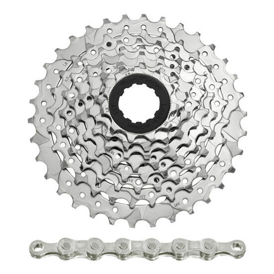 Cassette avec chaîne Sunrace M66 11-32 Shimano-Sram Nickel