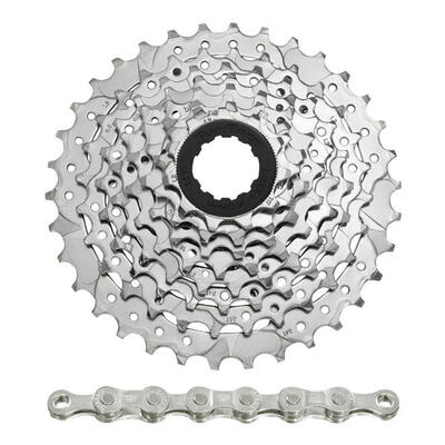 Cassette met ketting sunrace m66 11-32 shimano-sram nickel