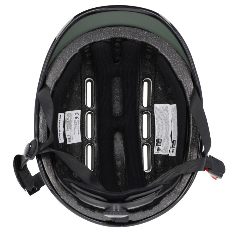 Casque vélo adulte 55-58 cm Multisport Kaki avec visère intégrée