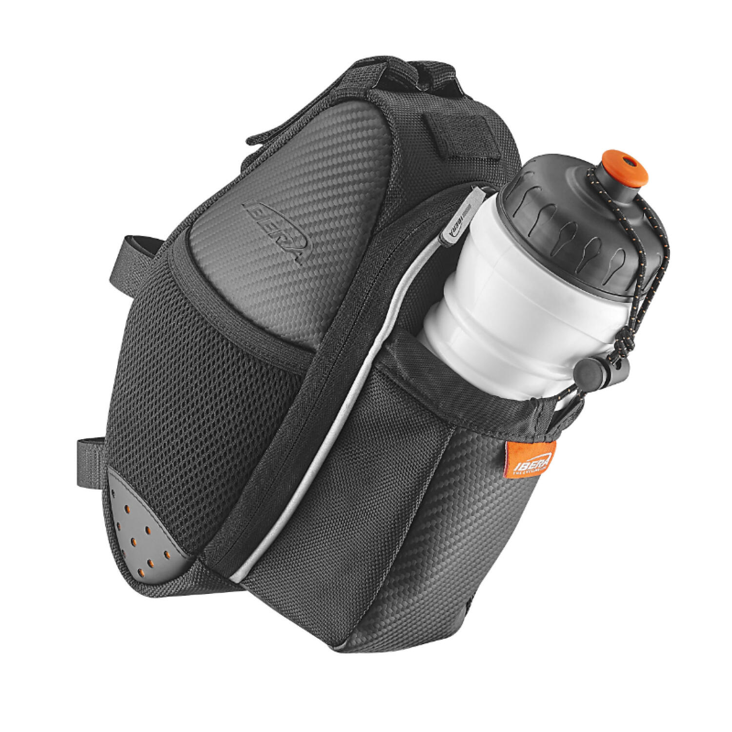 Sacoche de selle avec emplacement bidon fixation sangles Ibera Seatpak 2/3