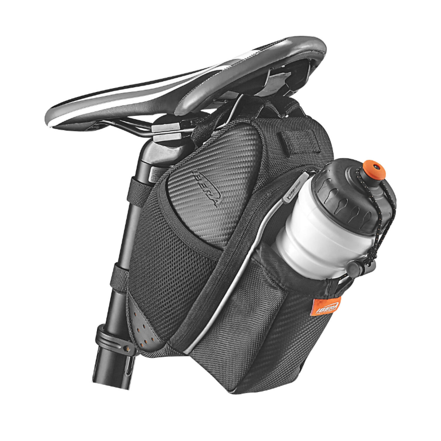 Sacoche de selle avec emplacement bidon fixation sangles Ibera Seatpak 3/3