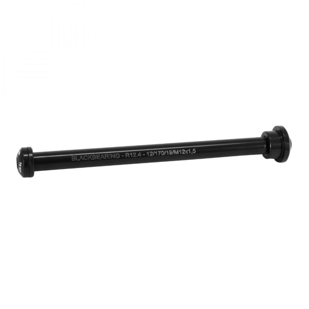 Black Bearing Rear Axle 12 mm - 170 - M12x1.5 - 19 mm