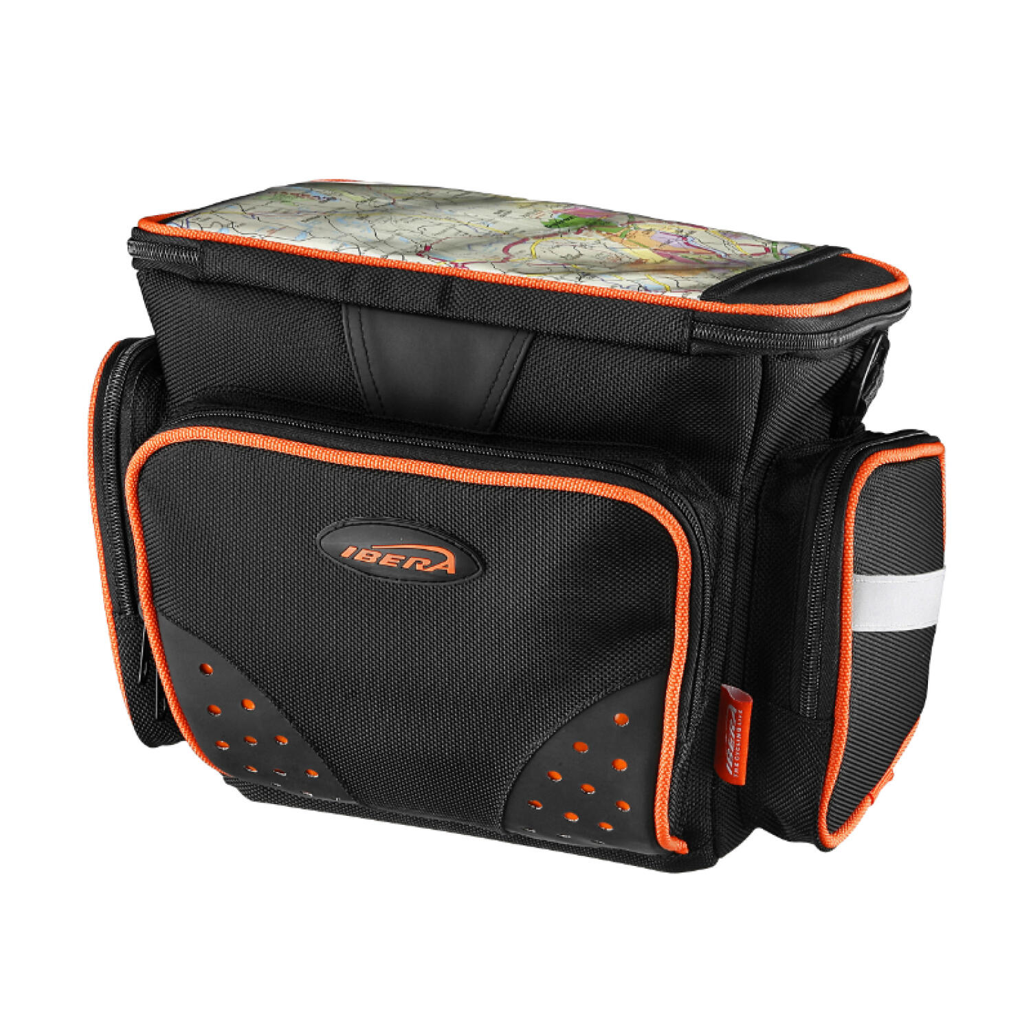 Ibera - Sacoche De Guidon-cintre Vélo Ibera Ibera - Sacoche De Guidon - Noir|orange - 7 L - Decathlon