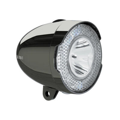 Koplamp 706 15 lux batt dark chrome