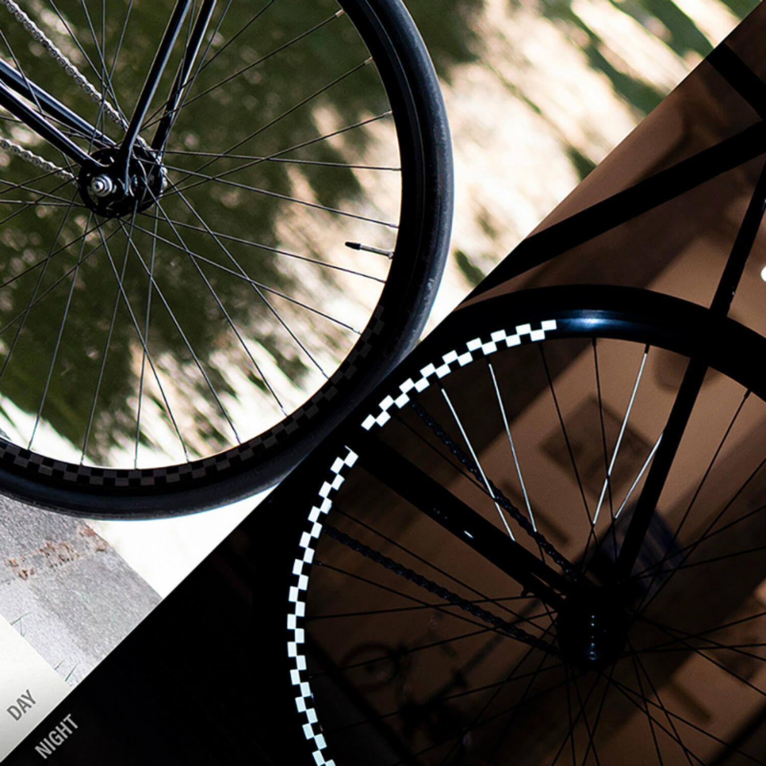 Reflektierender Radaufkleber Fahrrad Reflective Berlin Checker 5/5