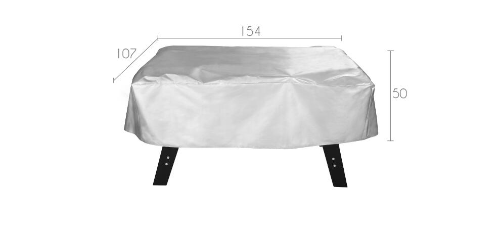 Housse de baby foot en polyester grise 3/5