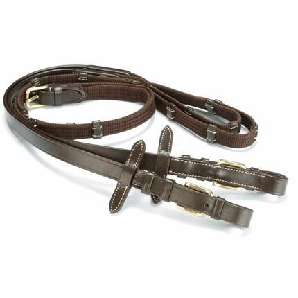 Rênes pour cheval en toile boucles laiton poney Daslö
