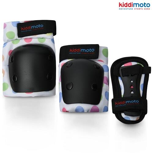 Kiddimoto - Set De Protections - Pastel Dotty - Protection - Pour Enfants - Medium - Set De Protection Roller - Bleu|mauve|orange|rose - Decathlon