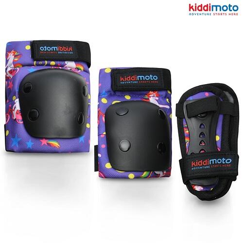 Kiddimoto - Set De Protections - Licorne - Protection - Pour Enfants - Medium - Set De Protection Roller - Blanc|noir|violet - Taille Unique - Decathlon