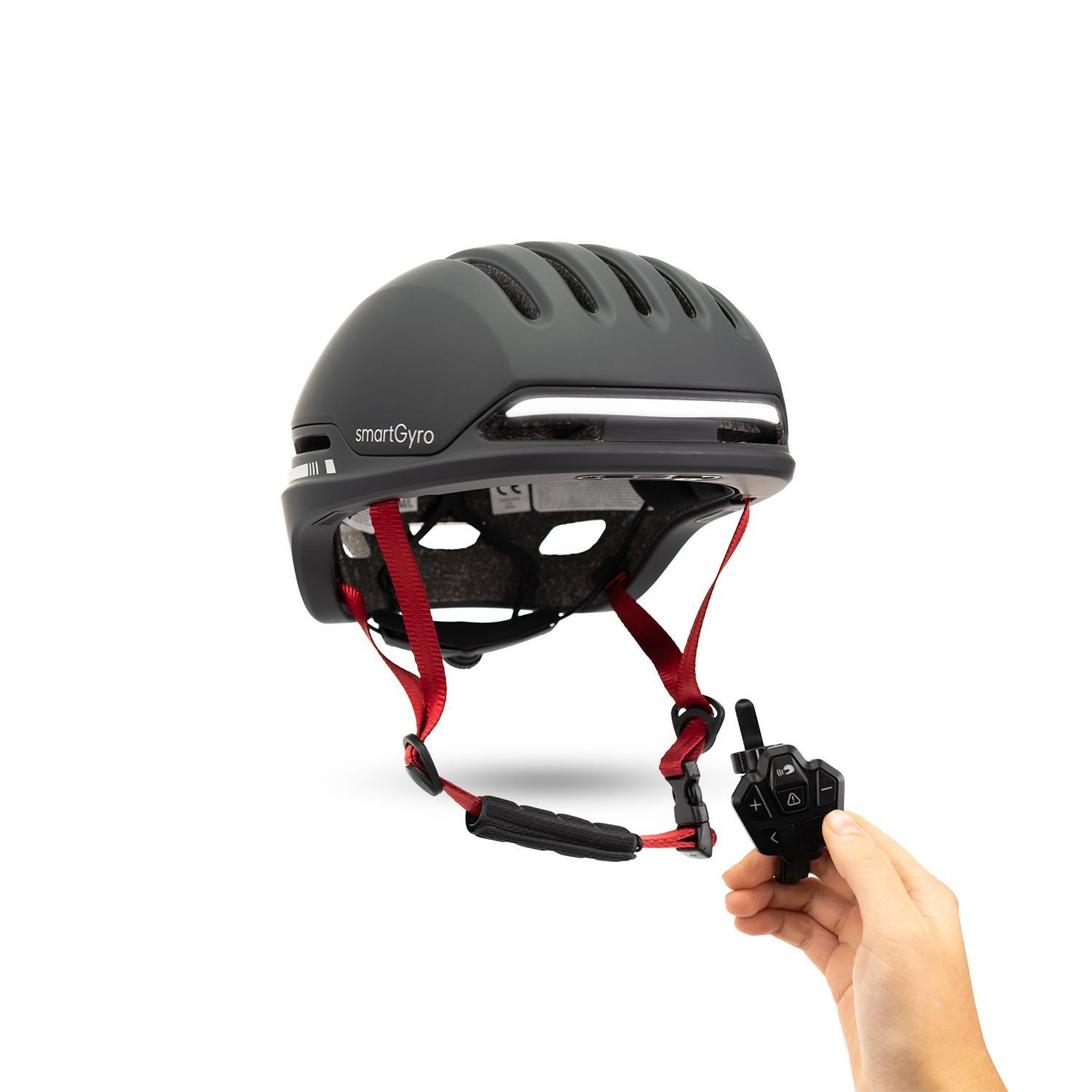 SMARTGYRO Casco Inteligente Smart Helmet 2 Pro, Patinetes y Bicicletas, M/L, Black
