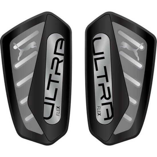 Espinilleras de fútbol con mallas ULTRA Flex PUMA White Glowing Red